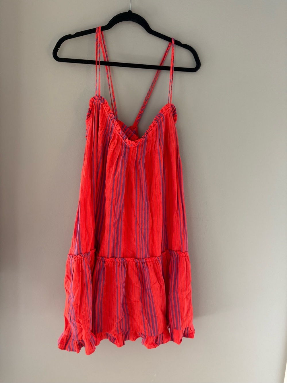 Universal Thread Red and Purple Striped Mini Sundress